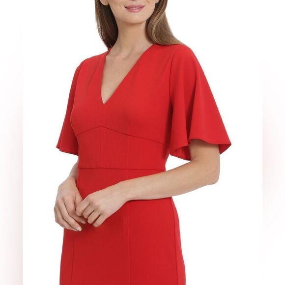 🔥 NWT Maggy London - Alexis butterfly sleeve Cloud Crepe Dress Size 4 US EU 34 - Picture 9 of 11